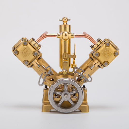 RW-V2 Mini V-Shape Double Cylinder Steam Engine Model for 70-130cm Steamship