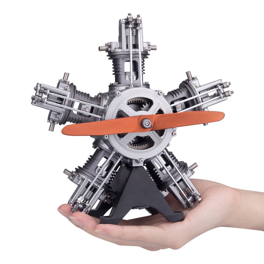5 Cylinder Radial Engine Model Kit that Works - Build Your Own Radial Engine - TECHING 1: 6 Full Metal Radial Engine Model Kit 230+Pcs