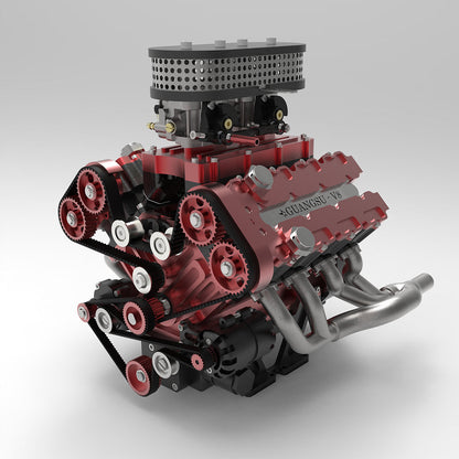 ENJOMOR V8 GS-V8 78CC DOHC Gasoline V8 Engine Model That Works with Starter Kit