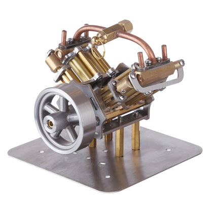 Mini V4 Steam Engine Miniature Steam Engine Model without Boiler