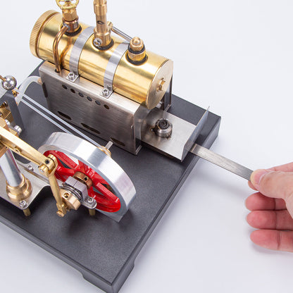 RETROL Full Metal Beam Engine Steam Engine Model Kit with Horizontal Boiler with Centrifugal Regulator Flyball