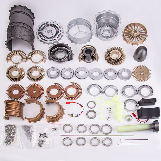 SKYMECH 1/20 Turbofan Engine Model Kit - Build Your Own Turbofan Engine that Works - WS-15 DIY Turbofan Frighter Engine 150+Pcs