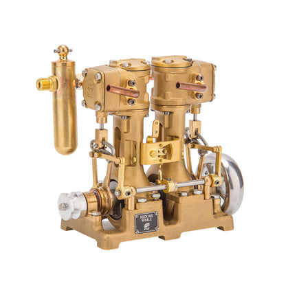 RW-L2 Retro Mini Inline Double Cylinder Steam Engine Model for 70-130cm Steamship