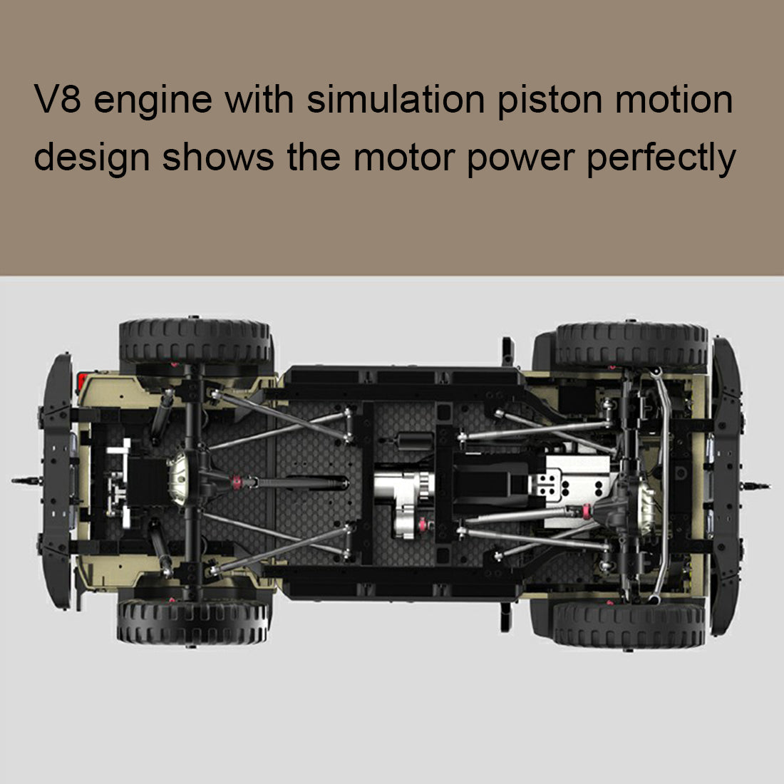 TWOLF TW-715 V8 Engine Powered 1:10 Scale RC Off-road 4WD 4-Door Pickup Truck Vehicle Crawler Kit