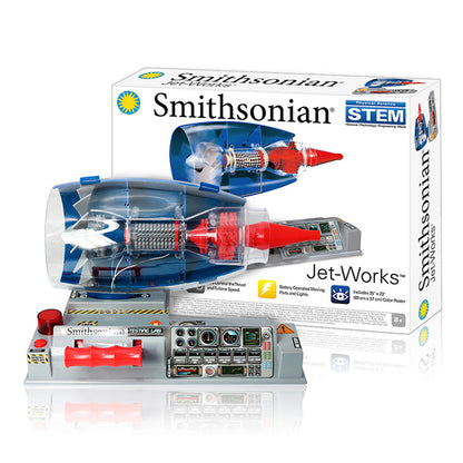 Smithsonian Jet Works Advanced Science Kit - Build Your Own Jet Engine - DIY Assembly Turbofan Jet Engine Model Kit