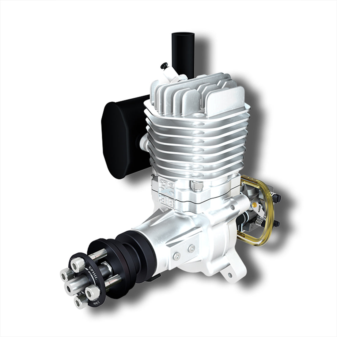 EPHIL X-38cc-S Pro Electric Startar Spark Plug Two-Stroke Single Cylinder Side Exhaust Gasoline Engine Model for Fixed-Wing Aircraft Models