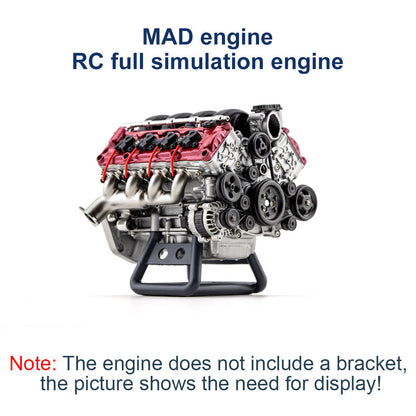 V8 Engine Model Kit that Works - Build Your Own V8 Engine - Paint Your Own V8 Engine -MAD RC V8 Engine for Capra VS4-10 Pro