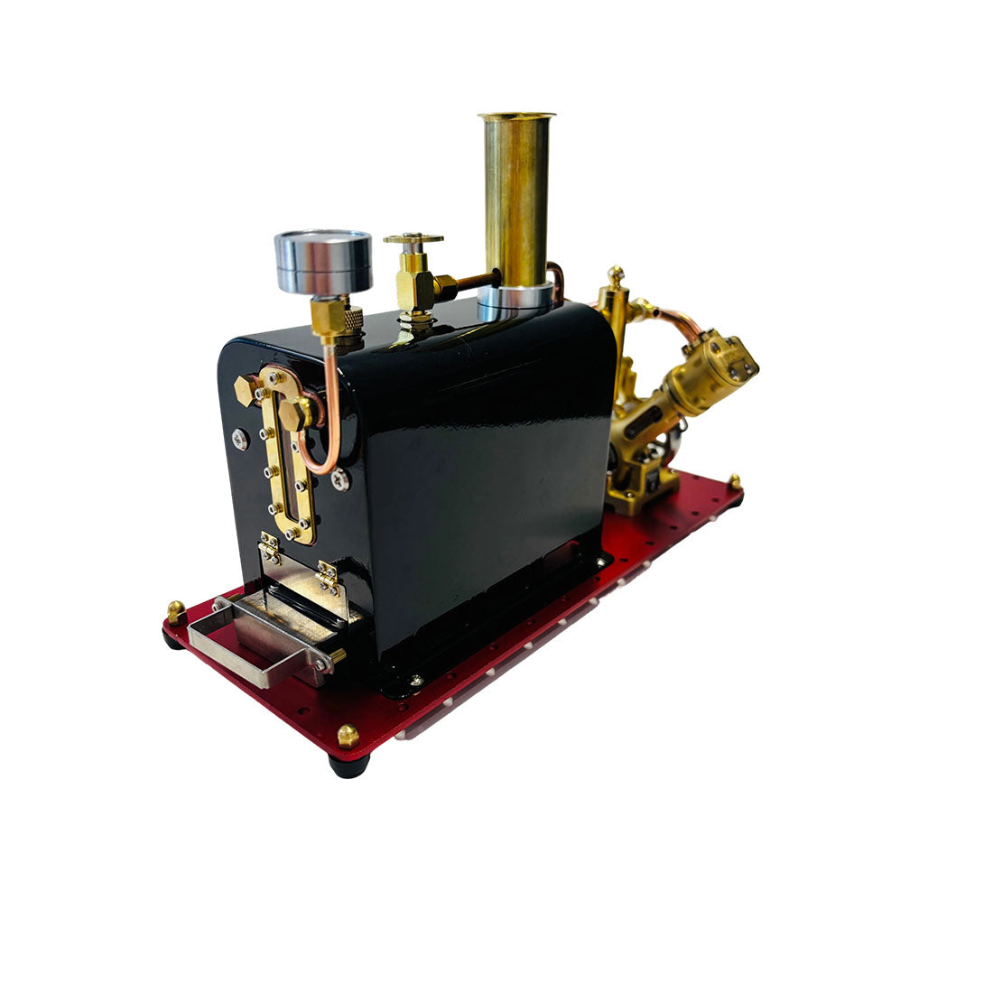 RW-BV2C Mini Reversible Reciprocating V-Type Dual-Cylinder Live Steam Engine and Boiler Model