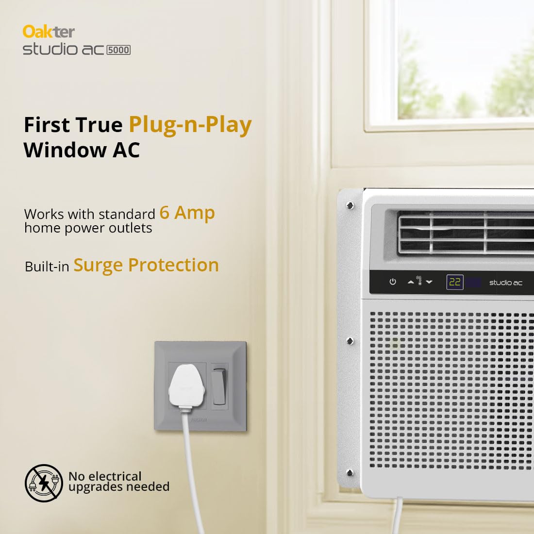 Oakter 0.5 Ton Inverter Studio AC 5000