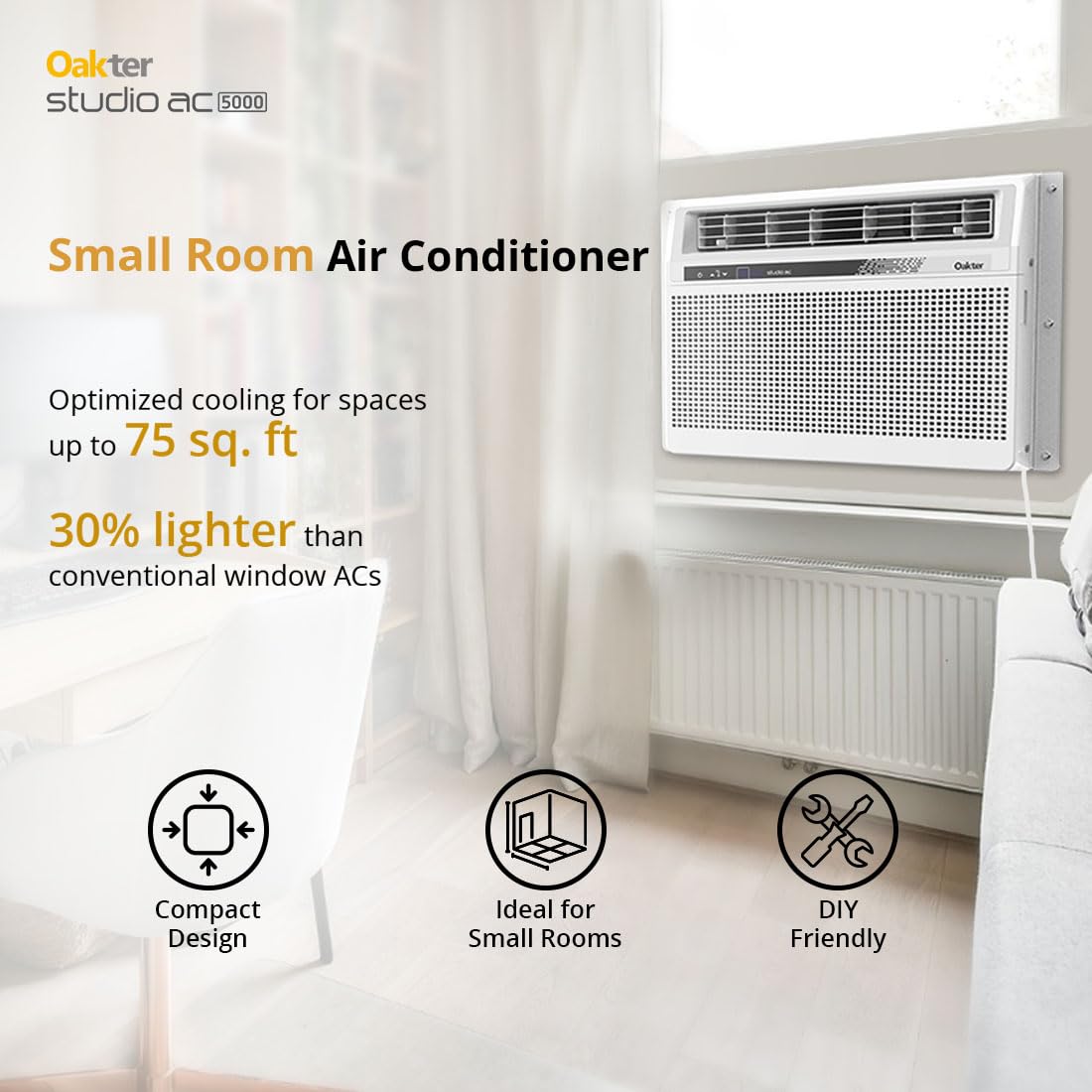 Oakter 0.5 Ton Inverter Studio AC 5000