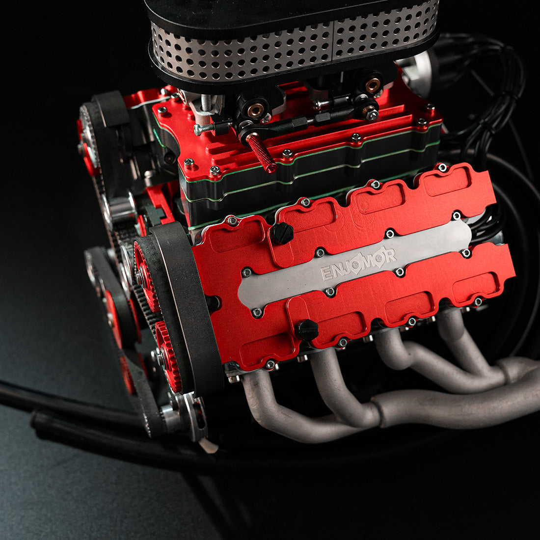 ENJOMOR V8 GS-V8 78CC DOHC Gasoline V8 Engine Model That Works with Starter Kit