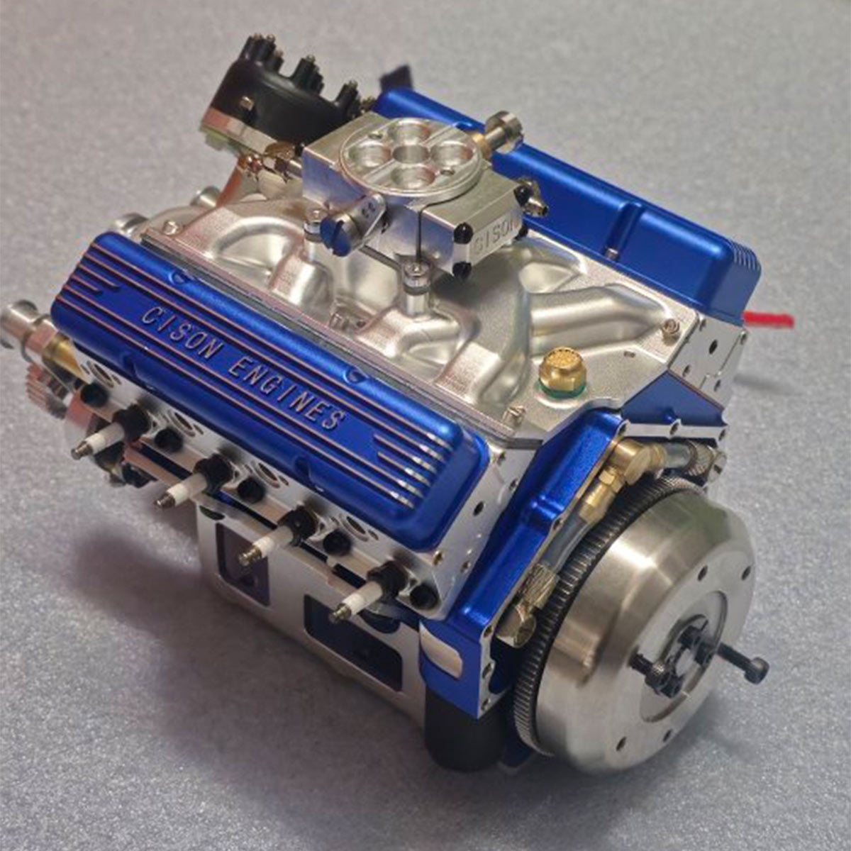 CISON Small-block 44CC 1/6 Scale Water-Cooled OHV 4-Stroke V8 Gas Engine Internal Combustion Engine - Build Your Own V8 Engine that Works