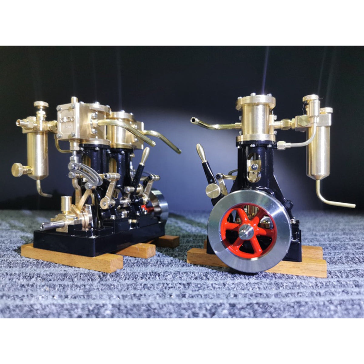 KACIO LS2-14 2 Cylinders Reciprocating Retro Steam Engine Model for Model Ship Model Boat Above 80cm