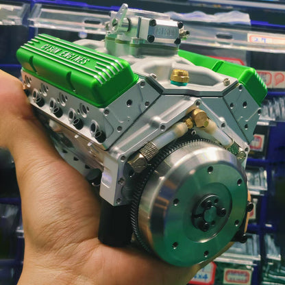 CISON V8 Engine Pro Small-block 44CC 1/6 Scale Water-Cooled 4-Stroke 8-Cylinder Gasoline Engine Internal Combustion V8 Engine Model Kit that Works