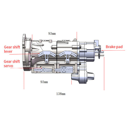 6-Speed Power Shift Transmission for CISON V8 Engine Model with High/Low Transfer Case