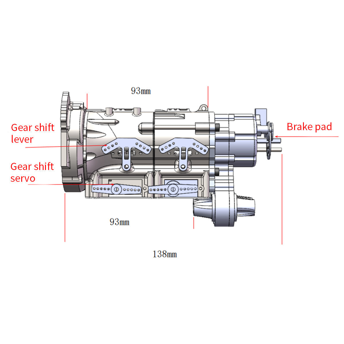 6-Speed Power Shift Transmission for CISON V8 Engine Model with High/Low Transfer Case