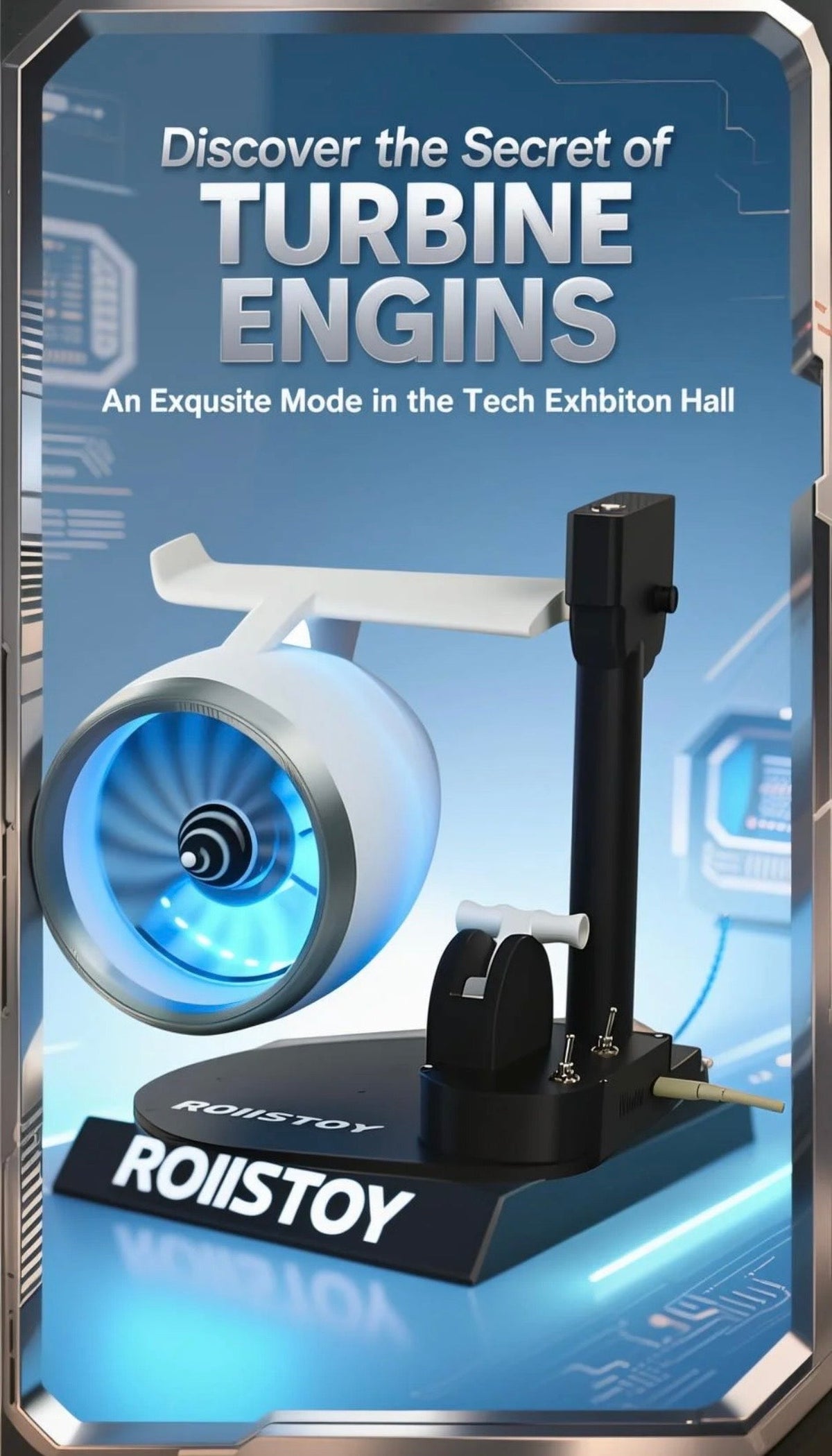 Turbo Jet Engine Desktop Fan High-Speed Cooling with Futuristic Design