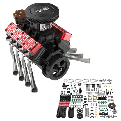 TOYAN V8 Engine FS-V800WGPC 28cc OHV Gasoline Engine - Build Your Own V8 Engine - V8 Engine Model Kit That Works