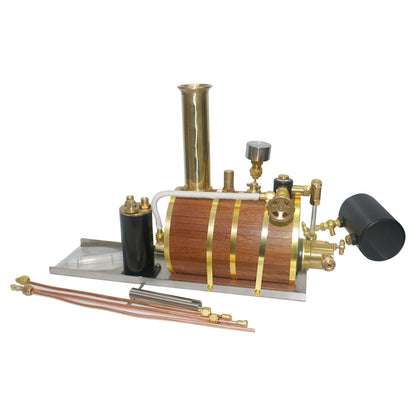 1.85CC Retro Vertical Single-cylinder Reciprocating Double-acting Model Steam Engine with 200ml Steam Boiler