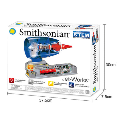 Smithsonian Jet Works Advanced Science Kit - Build Your Own Jet Engine - DIY Assembly Turbofan Jet Engine Model Kit