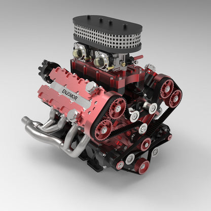 ENJOMOR V8 GS-V8 78CC DOHC Gasoline V8 Engine Model That Works with Starter Kit