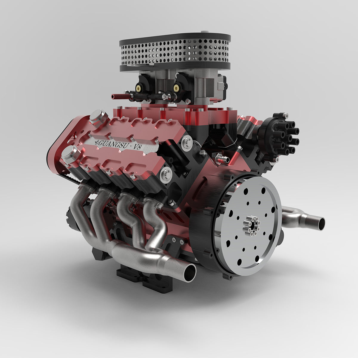 ENJOMOR V8 GS-V8 78CC DOHC Gasoline V8 Engine Model That Works with Starter Kit