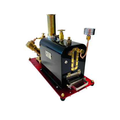 RW-BV2C Mini Reversible Reciprocating V-Type Dual-Cylinder Live Steam Engine and Boiler Model