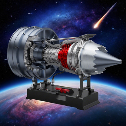 Turbofan Engine Model Kit that Works - Build Your Own Turbofan Engine - TECHING 1/12 Full Metal Dual-Spool Turbofan Engine Model Kit 300+PCS