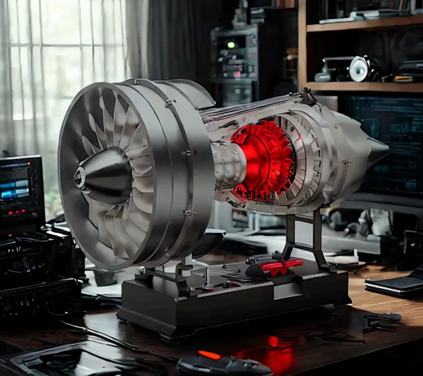 Turbofan Engine Model Kit that Works - Build Your Own Turbofan Engine - TECHING 1/12 Full Metal Dual-Spool Turbofan Engine Model Kit 300+PCS